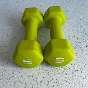 Set of Two Green Dumbbells
